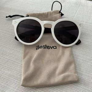 Illesteva Leonard II White Sunglasses